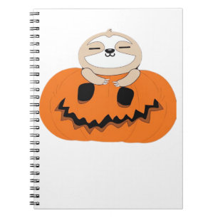 Halloween Pumpkin Sloth Classic T - Shirt Notizblock