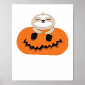 Halloween Pumpkin Sloth Classic T - Shirt Poster (Vorne)