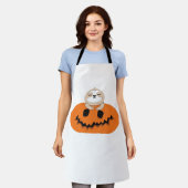 Halloween Pumpkin Sloth Classic T - Shirt Schürze (Getragen)