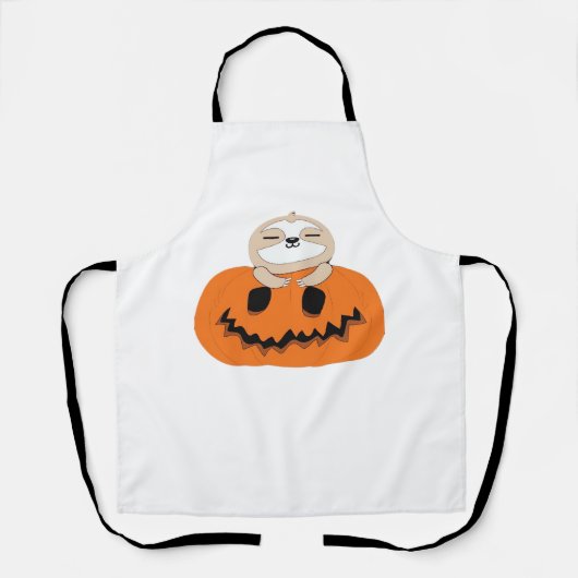 Halloween Pumpkin Sloth Classic T - Shirt Schürze (Vorderseite)