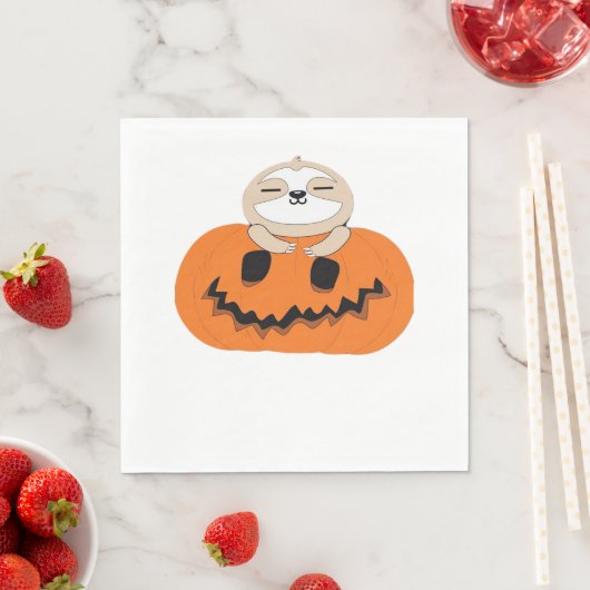 Halloween Pumpkin Sloth Classic T - Shirt Serviette (Beispiel)