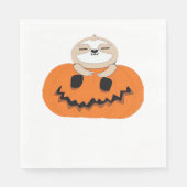 Halloween Pumpkin Sloth Classic T - Shirt Serviette (Vorderseite)
