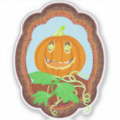 Halloween pumpkin smiling whimsical and spooky aufkleber (Vorderseite)