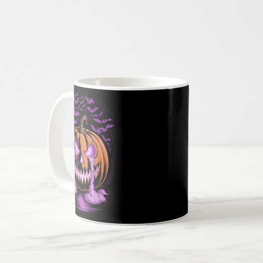 Halloween Pumpkin Soky Season Bats Kaffeetasse (Vorderseite Links)