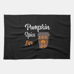 Halloween Pumpkin Spice Life Birthday Geschirrtuch