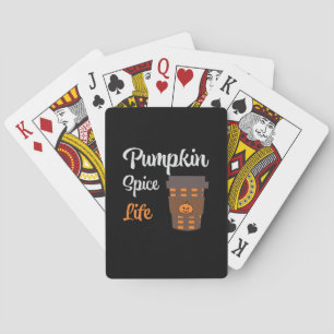 Halloween Pumpkin Spice Life Birthday Spielkarten