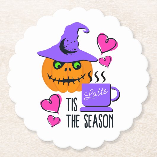 Halloween Pumpkin Spice Season Drink Coaster Untersetzer (Vorderseite)