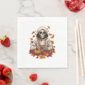 Halloween Pumpkin Spice Skeleton Serviette (Beispiel)