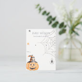 Halloween Pumpkin Spider Earring Necklace Display Visitenkarte (Stehend Vorderseite)