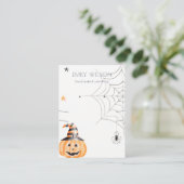 Halloween Pumpkin Spider Earring Necklace Display Visitenkarte (Stehend Vorderseite)
