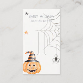 Halloween Pumpkin Spider Hair Clip Juwelier Visitenkarte