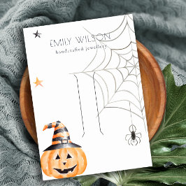 Halloween Pumpkin Spider Webhaar Clip Display Visitenkarte