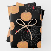 Halloween Pumpkin Spiders Geschenkpapier Set (Beispiel)