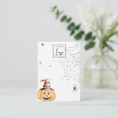 Halloween Pumpkin Spieglein Logo 2 Earring Display Visitenkarte (Stehend Vorderseite)