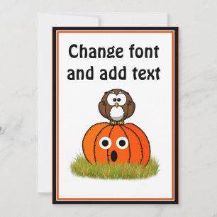 Halloween Pumpkin & Spookowa Einladung