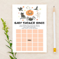 Halloween Pumpkin Spooky Bingo Baby Showspiel