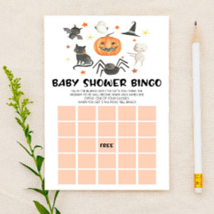 Halloween Pumpkin Spooky Bingo Baby Showspiel Briefpapier