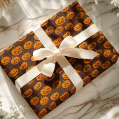 Halloween Pumpkin Spooky Jack O'Lanterns Pattern Geschenkpapier