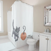 Halloween Pumpkin Spooky Kopf Duschvorhang (Beispiel)