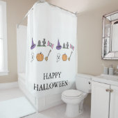 Halloween Pumpkin Spooky Kopf Duschvorhang (Beispiel)