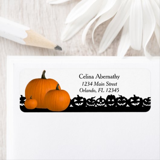 Halloween Pumpkin Spooky Rücksendeadresse (Insitu)