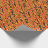 Halloween Pumpkin: Spooky Seamless Pattern Geschenkpapier (Ecke)