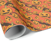 Halloween Pumpkin: Spooky Seamless Pattern Geschenkpapier (Rolleneckpunkt)
