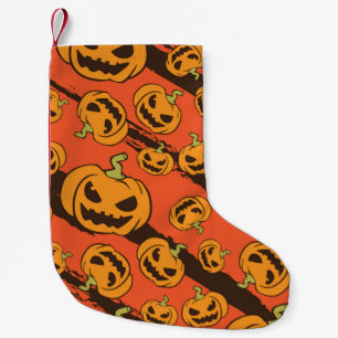 Halloween Pumpkin: Spooky Seamless Pattern Kleiner Weihnachtsstrumpf