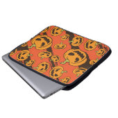 Halloween Pumpkin: Spooky Seamless Pattern Laptopschutzhülle (Vorne Knopf)