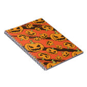 Halloween Pumpkin: Spooky Seamless Pattern Notizblock (Rechte Seite)