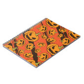 Halloween Pumpkin: Spooky Seamless Pattern Notizblock (Linke Seite)