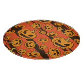 Halloween Pumpkin: Spooky Seamless Pattern Schneidebrett (Ecke)
