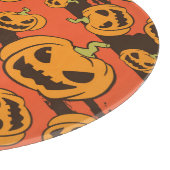 Halloween Pumpkin: Spooky Seamless Pattern Schneidebrett (Ecke)