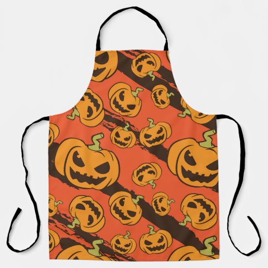 Halloween Pumpkin: Spooky Seamless Pattern Schürze (Vorderseite)
