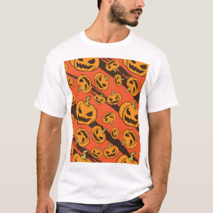 Halloween Pumpkin: Spooky Seamless Pattern T-Shirt