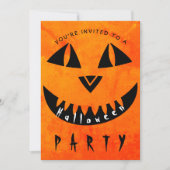 Halloween Pumpkin Spooky Typografy Party Einladung (Vorderseite)