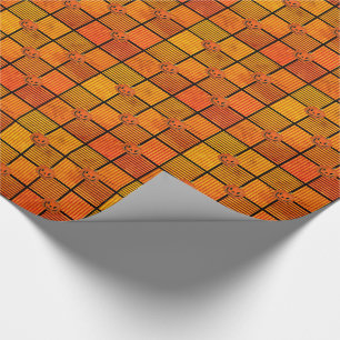 Halloween Pumpkin Squares Geschenkpapier
