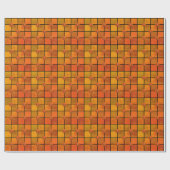 Halloween Pumpkin Squares Geschenkpapier (Flach)