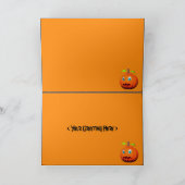 Halloween Pumpkin Stares (Foto-Rahmen) Karte (Innenseite)