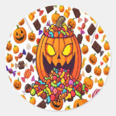Halloween Pumpkin Sticker Geschenk (Vorderseite)