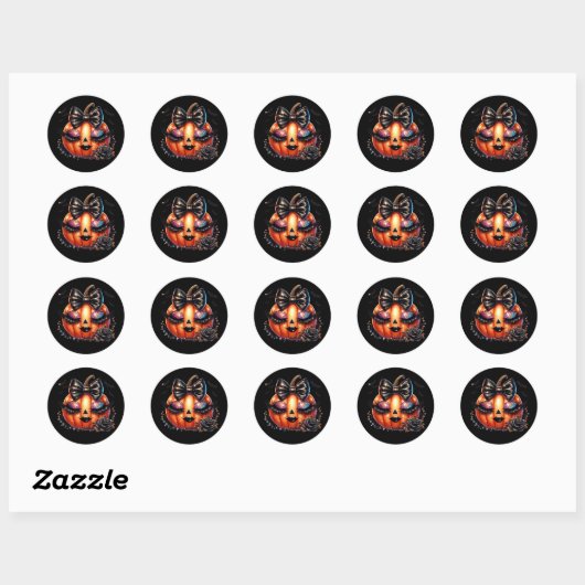 Halloween Pumpkin Stickers (Blatt)
