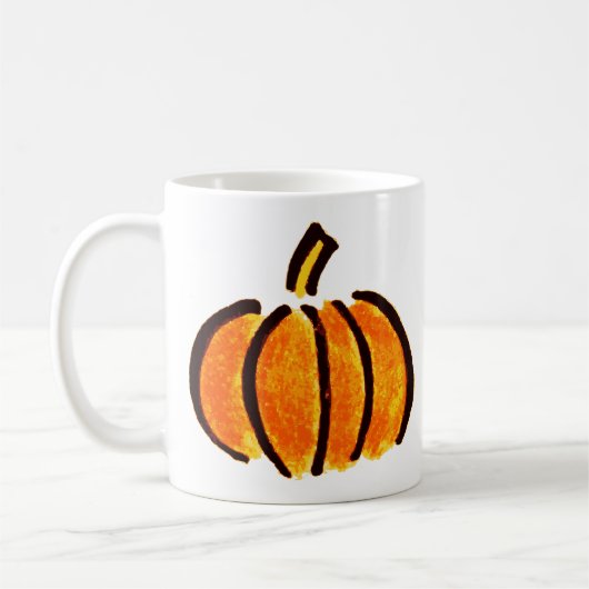 Halloween Pumpkin Stift Zeichnend, Pumpkins Kaffeetasse (Links)