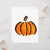 Halloween Pumpkin Stift Zeichnend, Pumpkins Karte (Vorderseite/Rückseite Beispiel)