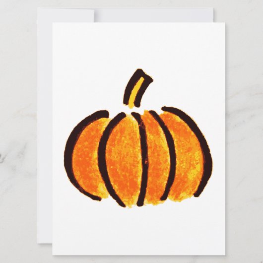 Halloween Pumpkin Stift Zeichnend, Pumpkins Karte (Vorderseite)