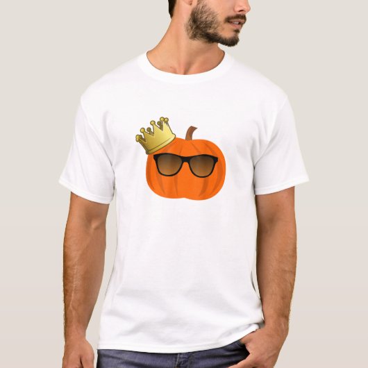 Halloween Pumpkin T - Shirt Pum King w Crown und S (Vorderseite)