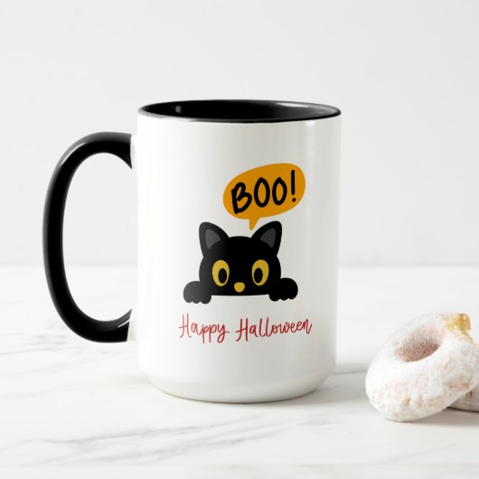 Halloween Pumpkin-Tasse Tasse (Mit Donut)