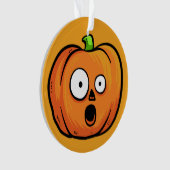 Halloween Pumpkin-Textsornament 5 Ornament (Vorderseite)