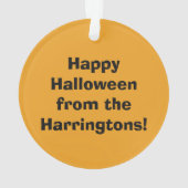 Halloween Pumpkin-Textsornament 5 Ornament (Rückseite)