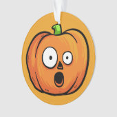 Halloween Pumpkin-Textsornament 5 Ornament (Vorderseite)