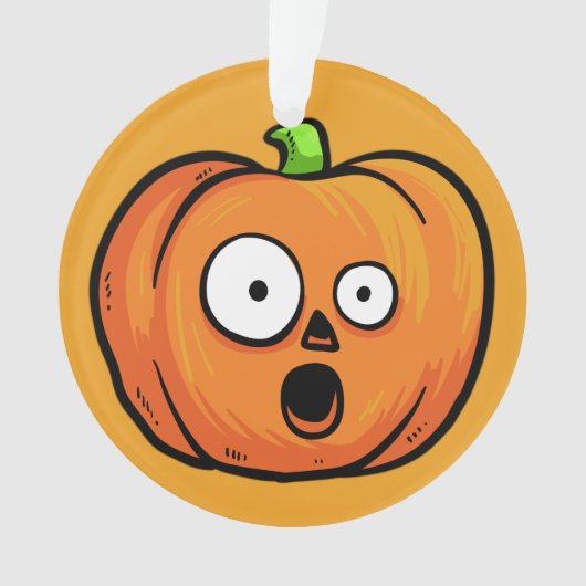 Halloween Pumpkin-Textsornament 5 Ornament (Vorderseite)